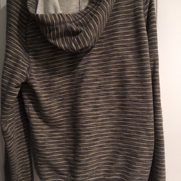 The North Face Men’s Full Zip Hoodie Gray Yellow Stripes Size Small - Picture 4 of 7